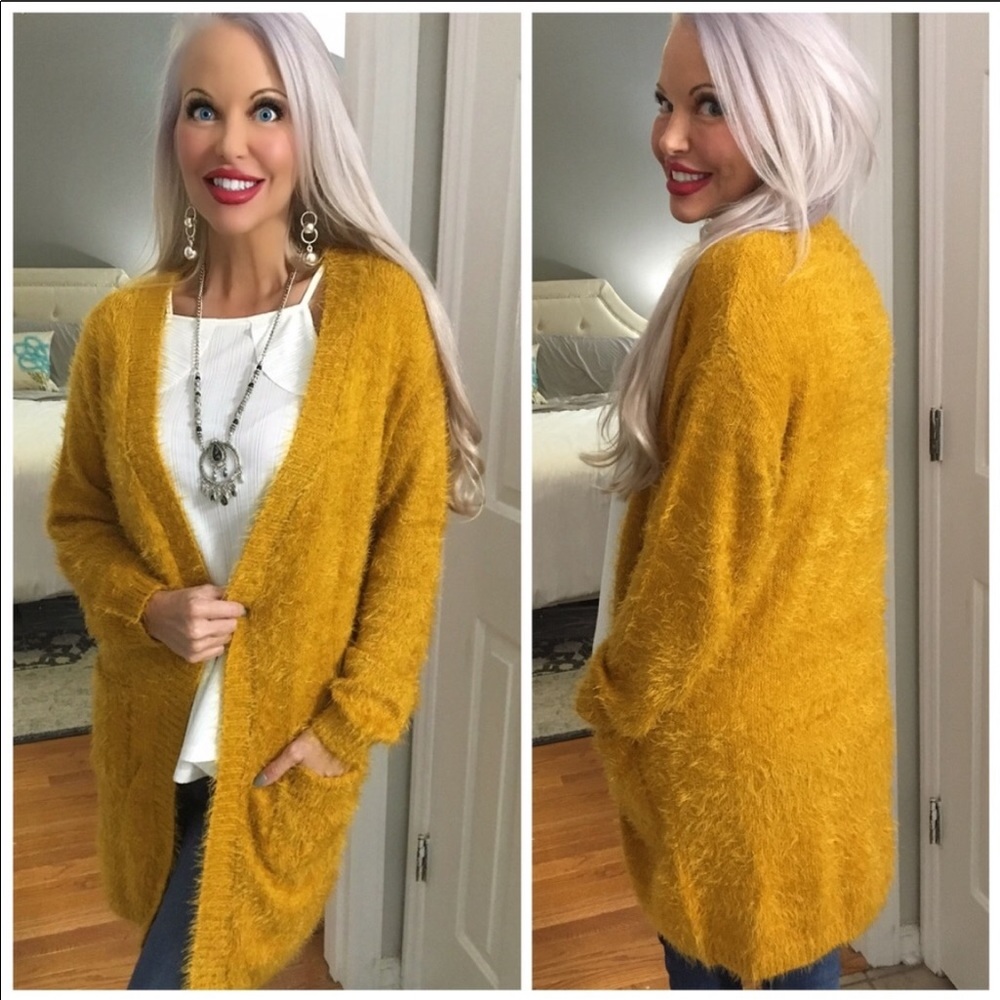 ❤️LAST! Fuzzy Faux Fur Soft Open Pocket Cardigan! - Picture 2 of 4